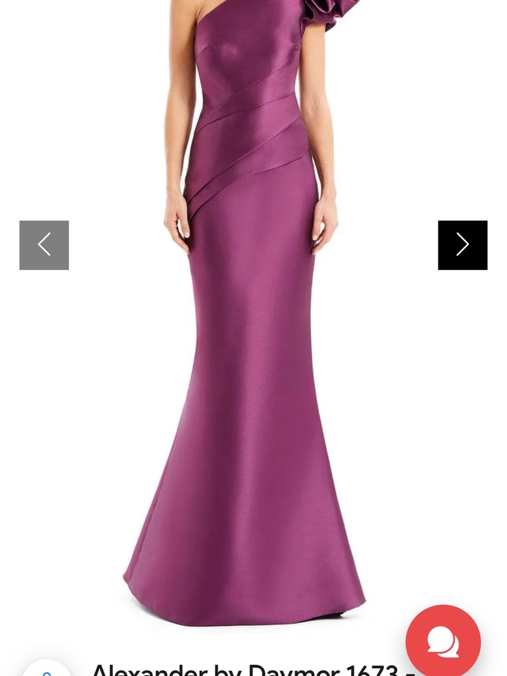Alexander by Daymor One-Shoulder Wine Purple Mermaid Gown
